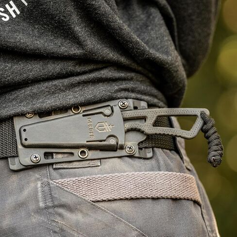 سكين Gerber Gear Ghostrike ذو الشفرة الثابتة 3.3 بوصة - 420HC من الفولاذ المقاوم للصدأ مع طلاء سيراميك أسود، قبضة ذات نسيج ماسي، EDC، غمد معياري، صنع في الولايات المتحدة الأمريكية in Saudi Arabia