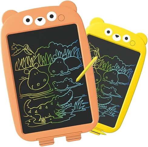 Henry & Colin Bear Themed LCD Writing Tablet for Kids – Reusable, Travel-Friendly Drawing Pad for Boys & Girls Ages 3 & Up. Ideal for Writing, Drawing, Creativity, Fun, Learning & Education (Yellow) in Saudi Arabia