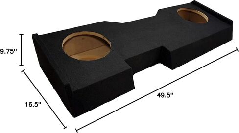 American Sound Connection Dual 10" Sub Box Subwoofer Enclosure Compatible with 2014-2018 GMC Sierra Crew Cab Truck in Saudi Arabia