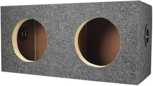 Rockville RD65 Dual 6.5" Subwoofer Enclosure, 0.60 Cu Ft Per Sub, Sealed MDF, Durable Carpet Finish, Universal Fit, High-Grade Wood, for Car Audio Enthusiasts in Kuwait