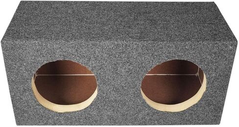 Rockville RD65 Dual 6.5" Subwoofer Enclosure, 0.60 Cu Ft Per Sub, Sealed MDF, Durable Carpet Finish, Universal Fit, High-Grade Wood, for Car Audio Enthusiasts in Kuwait