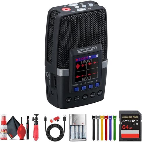 Zoom H2essential Multi-Mic 32-Bit Float Handy Recorder Bundle with Extreme PRO 64GB Memory Card + USB Card Reader in Saudi Arabia