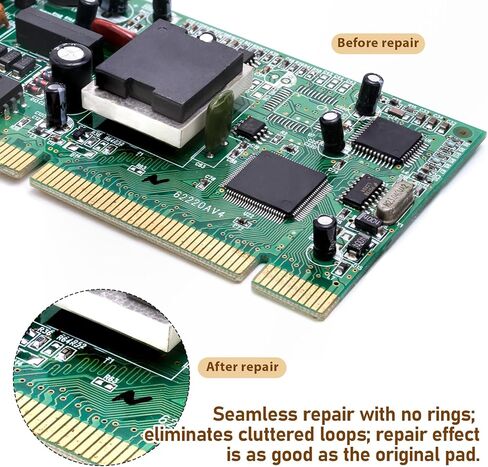PCB Trace Repair Kit Soldering Lugs Solder Piece Rework Pad, Circuit Board Repair Kit, Repairs Spots Welding Point Mat for Phone IC Touch PCB Fingerprint Welding Plate with Copper Wire Design in Saudi Arabia