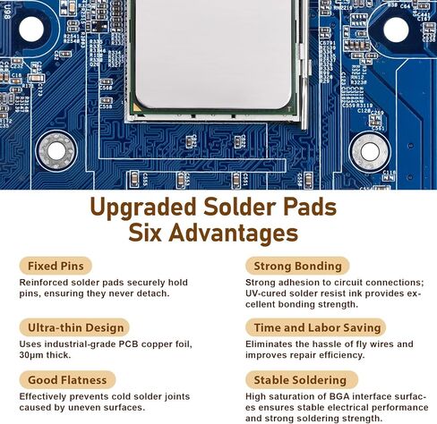 PCB Trace Repair Kit Soldering Lugs Solder Piece Rework Pad, Circuit Board Repair Kit, Repairs Spots Welding Point Mat for Phone IC Touch PCB Fingerprint Welding Plate with Copper Wire Design in Saudi Arabia