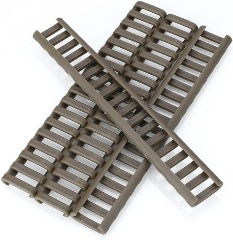 TacgleParal 4 Packs Rifle Rubber Picatinny Rail Black Tan in Saudi Arabia
