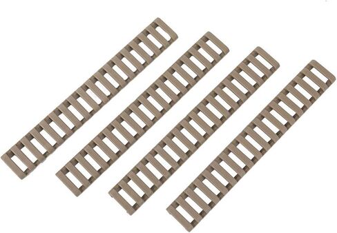 TacgleParal 4 Packs Rifle Rubber Picatinny Rail Black Tan in Saudi Arabia