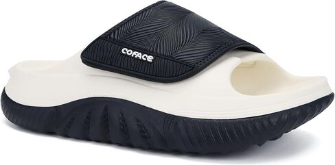صنادل COFACE الرجالية للتعافي، صنادل دعم قوس 2025 لالتهاب اللفافة الأخمصية لتقويم العظام، وسادة سحابة للمشي في الأماكن المغلقة والخارجية، مريحة وقابلة للتعديل ومفتوحة عند الأصابع باللون الأسود مقاس 11 in Kuwait
