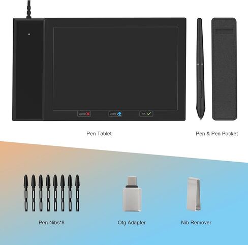 Drawing Tablet for Beginner Graphics OSU Tablet with Battery-Free Stylus 8192 Pressure Sensitive for Digital Art, Painting & Design, Compatible with Windows, Mac OS and Android in Saudi Arabia