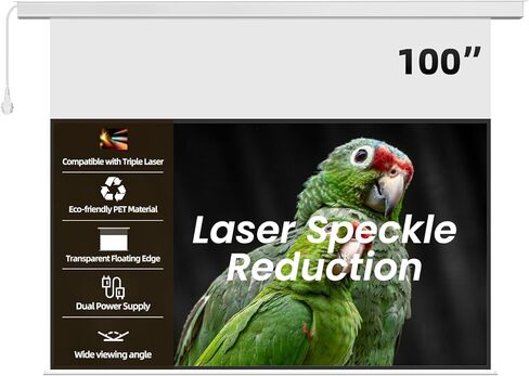 شاشة عرض مزودة بمحرك PureVision مقاس 120 بوصة مع تقليل بقع الليزر لأجهزة العرض الطويلة، وشاشة أفلام المزامنة التلقائية بدقة 4K/8K UHD جاهزة، وقطر قابل للتعديل مقاس 20 بوصة ودعم أسود لتعزيز التباين in Saudi Arabia