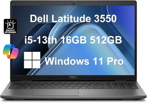 كمبيوتر محمول Dell Latitude 3550 3000 للأعمال (15.6 بوصة FHD مضاد للتوهج، Intel 10-Core i5-1335U (> i7-1355U)، ذاكرة الوصول العشوائي DDR5 سعة 16 جيجابايت، 512 جيجابايت SSD) لوحة مفاتيح بإضاءة خلفية، إيثرنت، كاميرا ويب FHD، Win 11 Pro مع مساعد الذكاء الاصط in Kuwait