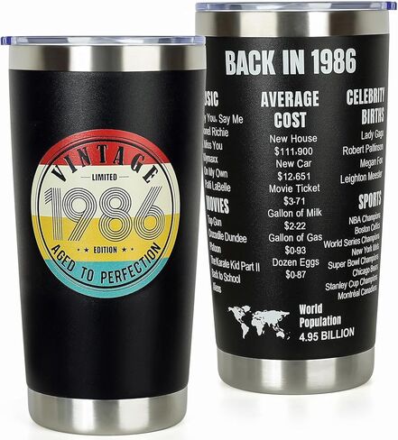 هدايا عيد الميلاد الخمسين للنساء الرجال - 1975 عيد ميلاد خمر خمر تومبلر - ديكورات عيد ميلاد الخمسين أفكار لها أفكار له - هدايا عيد ميلاد عمرها 50 عامًا للرجال الذين يديرون 50 فكرة هدية in Kuwait