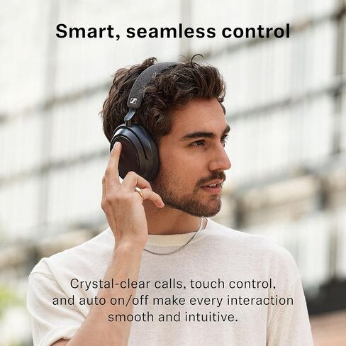 سماعات الرأس اللاسلكية Sennheiser Momentum 4، بلوتوث للمكالمات فائقة الوضوح مع إلغاء الضوضاء التكيفي، عمر البطارية 60 ساعة، صوت قابل للتخصيص، رمادي جرافيتي (متجدد) in Kuwait
