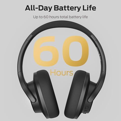 Monster Mission 200 Bluetooth Headphones, Wireless Headphones with 3 EQ Modes, Low Latency HiFi Stereo Foldable Lightweight Headset, 60H Playtime,Deep Bass for Home Office Cellphone PC Ect (Black) in Kuwait