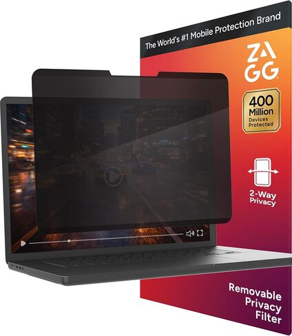فلتر خصوصية الكمبيوتر المحمول العالمي ZAGG مقاس 14 بوصة (16:10) - مرشح شاشة مغناطيسي قابل للإزالة بأربعة اتجاهات، لمسة نهائية غير لامعة مضادة للوهج، مقاوم لبصمات الأصابع، تصميم قابل لإعادة الاستخدام وغطاء واقٍ in Saudi Arabia