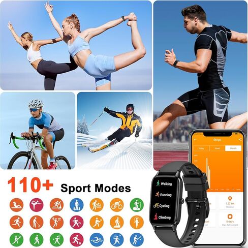 Smart Watch for Men Women(Answer/Make Call), 2025 Fitness Activity Tracker 1.57" Smartwatch with Heart Rate/Sleep Monitor/Pedometer/Calories/110+ Sports, IP68 Waterproof Fitness Watch for Android iOS in Saudi Arabia
