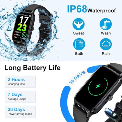 Smart Watch for Men Women(Answer/Make Call), 2025 Fitness Activity Tracker 1.57" Smartwatch with Heart Rate/Sleep Monitor/Pedometer/Calories/110+ Sports, IP68 Waterproof Fitness Watch for Android iOS in Saudi Arabia