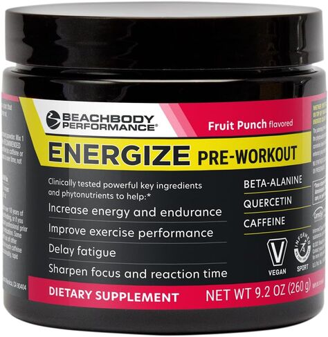 BODi Energize Pre Workout Powder - Beta-Alanine, Quercetin & Low-Dose Caffeine Formula for Enhanced Energy & Focus, Increase Energy & Endurance Supplement, Lemon Flavored, 20 Sticks in Saudi Arabia