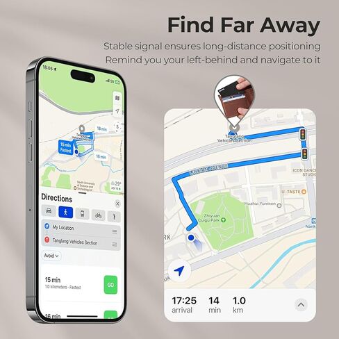 بطاقة تعقب المحفظة OTIC، مكتشف رفيع للغاية 1.7 مم قابل لإعادة الشحن، يعمل مع Apple Find My (iOS فقط)، محدد موقع العناصر لبطاقات الأمتعة، جوازات السفر، الهاتف، IP67 مقاوم للماء، (عبوتان) in Kuwait