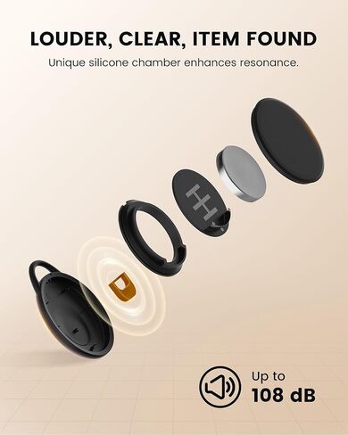 4-Pack Tracker Tags, Louder Sound Key Finder with an Extra Replacement Battery, Compatible with Apple Find My (iOS Only), Item Finder Air Tracker Smart Tag for Keys, Wallet, Suitcase, Luggage in Saudi Arabia