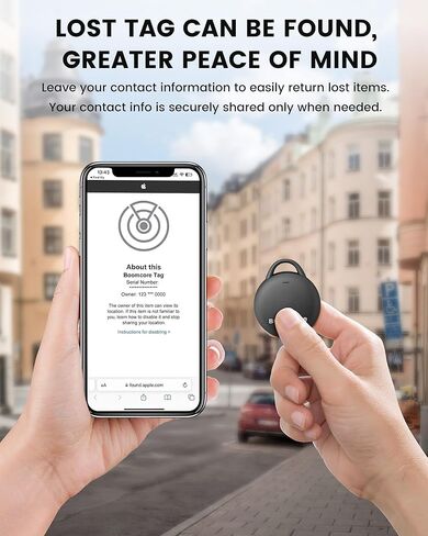 4-Pack Tracker Tags, Louder Sound Key Finder with an Extra Replacement Battery, Compatible with Apple Find My (iOS Only), Item Finder Air Tracker Smart Tag for Keys, Wallet, Suitcase, Luggage in Saudi Arabia