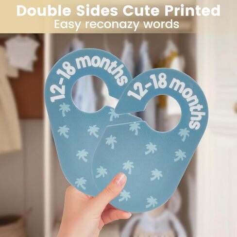 Baby Closet Dividers - Size Tag - 8-Piece Plastic Baby Clothes Organizer Hanger with Double-Sided Designs - Nursery Organization for Baby Clothing Newborn to 2T Girl & Boy (A Solid Multi-Color) in Saudi Arabia