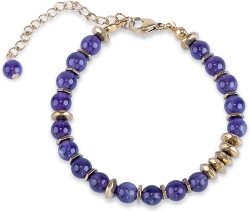 Sol N Touch Moments N Touch Series - Natural Gemstone Necklaces and Bracelets for Women - Round Bead-Cut Smooth Cute Necklaces Gifts for Women & Teens - Steel Jewelry Wire Cable in Saudi Arabia
