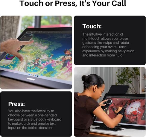 HUION KAMVAS Pro 27 (144 هرتز) 4K UHD تابلت رسم مع شاشة، PenTech 4.0، Canvas Glass 3.0 كمبيوتر لوحي للرسومات 98% Adobe RGB شاشة رسم متعددة اللمس مع جهاز تحكم عن بعد وذراع شاشة in Kuwait