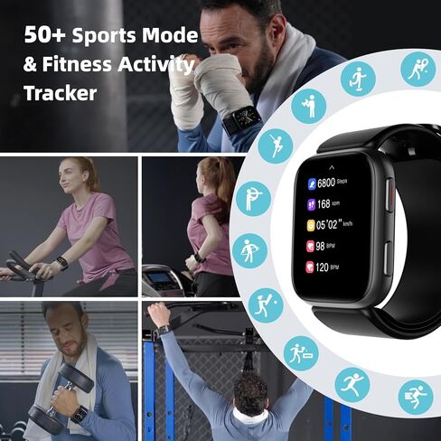 ساعة ذكية لضغط الدم، ساعة ذكية 1.95 بوصة، مراقب ضغط الدم مع سوار مضخة هواء، ساعة ضغط الدم مع مراقب معدل ضربات القلب أثناء النوم، عداد الخطى، ساعة M7000 تدعم مشاركة البيانات ومراقبة التذكير in Kuwait