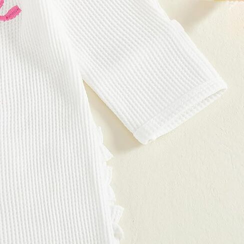 Newborn Baby Girl Clothes Long Sleeve Crew Neck Letter Embroidery One Piece Romper Jumpsuit Infant Fall Winter Outfit in Saudi Arabia