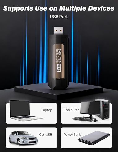 Joytutus 4G LTE Portable WiFi Router 150Mbps USB Modem Unlocked Travel Mobile Hotspot Router for Desktop PC/Notebook/TV/Power Bank (No Include SIM Card) in Saudi Arabia