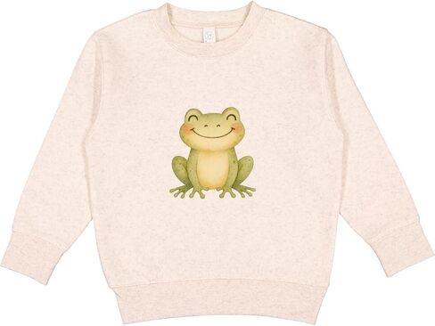 inktastic Happy Green Frog Toddler Sweatshirt in Saudi Arabia