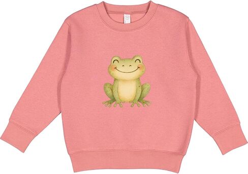 inktastic Happy Green Frog Toddler Sweatshirt in Saudi Arabia