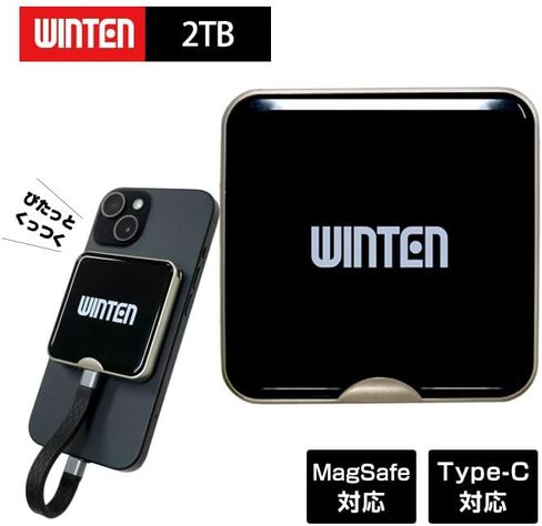 MagSafe متوافق مع SSD خارجي بسعة 2 تيرابايت محمول من النوع C USB 3.2 3D TLC (قراءة: 2050 ميجابايت/ثانية، كتابة: 1750 ميجابايت/ثانية) WT700-PSSD-2TB in Saudi Arabia