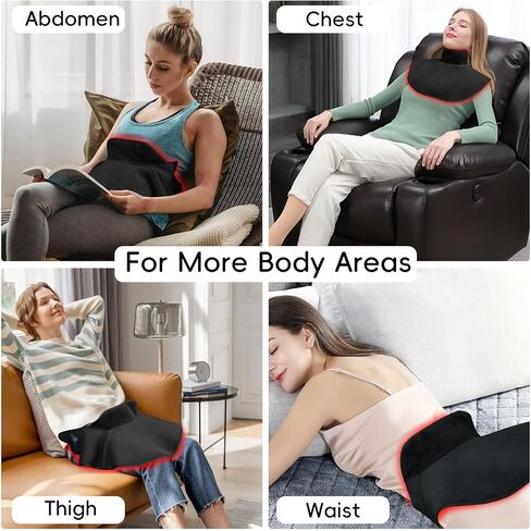 العلاج بالضوء الأحمر بالأشعة تحت الحمراء لتخفيف آلام الرقبة والأكتاف، وسادة تدفئة لاسلكية يمكن ارتداؤها للجسم مع مؤقت، 660 نانومتر و850 نانومتر جهاز علاج بالأشعة تحت الحمراء القريبة للنساء والرجال المسنين لاسترخاء عضلات الظهر العلوية in Kuwait