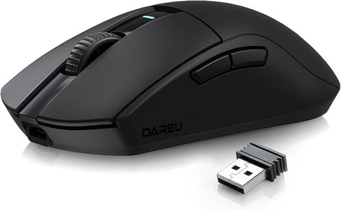 DAREU A950GM Wireless Gaming Mouse, 60g Lightweight, PAW3395 Optical Sensor 26K DPI, 2.4G/BT/Wired,Support Fast Charge, 5 Programmable Buttons, 128Hours Battery Life for PC/Laptop/Mac in Saudi Arabia