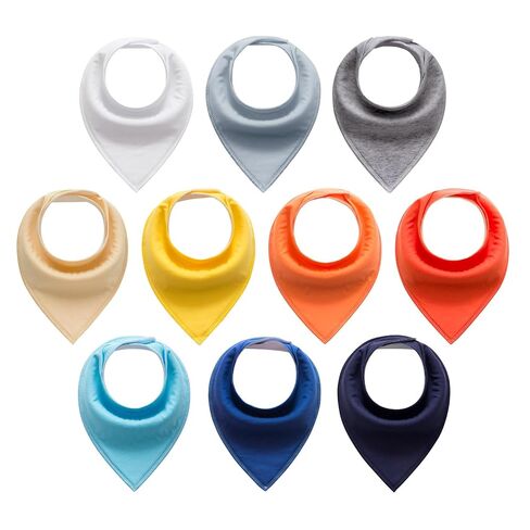 Baby Bibs Bandana Drool Bibs 10 Pack for Infant, Boys, Girls, Unisex 100% Cotton Drooling Bibs Soft and Absorbent (Pink and yellow) in Kuwait