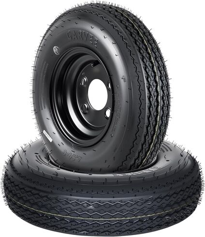 Garvee 2-Pack 4.80-8 4.80x8 480-8 Trailer Tires with 8" Rims, 4 Lug on 4" Bolt Pattern 6PR Load Range C, Heavy Duty 4.80x8 480-8 Tires for Utility, Boat, Camper, Cargo Trailers in Saudi Arabia