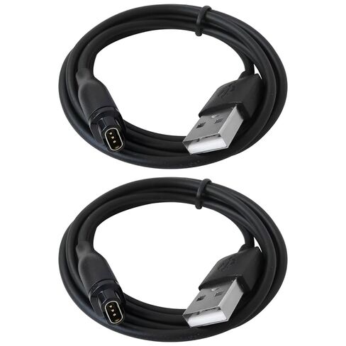 2 حزمة كابل شحن بديل للشاحن الأسود مع قابس غبار أبيض لـ Garmin Vivoactive 6 5 4 4S 3 in Kuwait