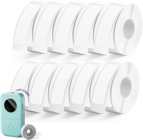 1600 Pcs Colored D30 Label Tape,12mm×40mm(0.47"x1.57") Label Maker Tape- Sticker Thermal Paper Self-Adhesive Labels for D30 Label Maker - 10 Rolls in Saudi Arabia