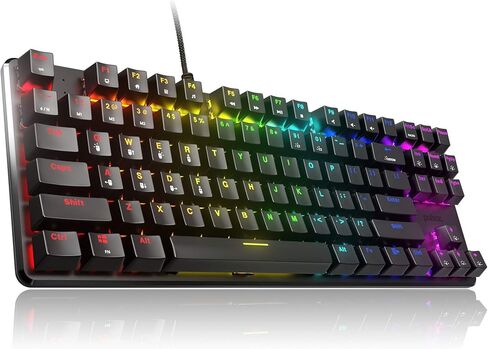 Pulsar Gaming Gears - PK003 Lunar Alloy TKL لوحة مفاتيح ميكانيكية للألعاب RGB LED قوس قزح بإضاءة خلفية USB سلكية لوحات مفاتيح الألعاب لأجهزة Windows PC PS5 PS4 Xbox 87 مفاتيح Outemu Switches FPS (متجددة) in Saudi Arabia
