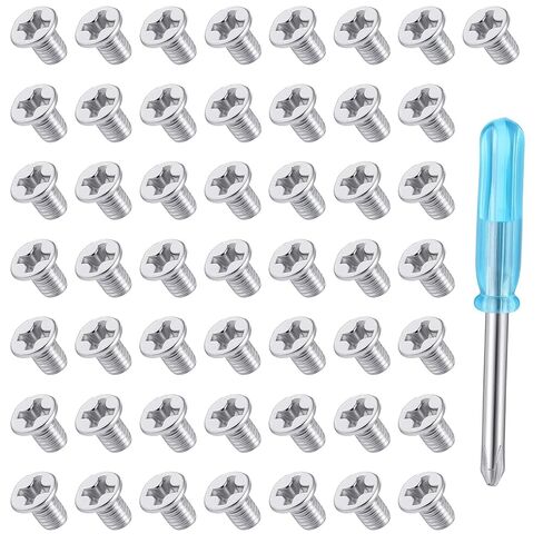 50 Pcs 2.5 inch Hard Drive Screws with 1 Pcs Screwdriver Flat Phillips Head Hard Drive Screws M3 x 5 mm Phillips Flat-Head Screw Replacement Stainless Mounting Screw for Computer PC Laptop Case Silver in Saudi Arabia