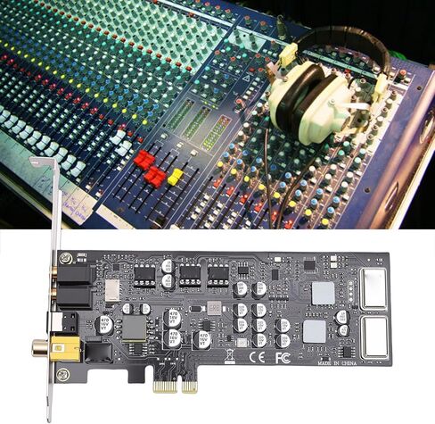 VBESTLIFE PCIE Sound Card, Support for CM6635, HiFi, 127dB & -120dB THD N, 16/24bit Sound Card PCI Express Adapter in Saudi Arabia