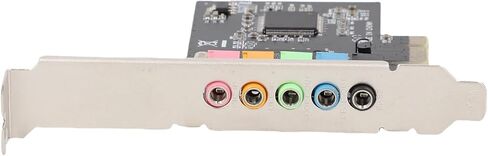 بطاقة صوت EBTOOLS 5.1 PCIe للكمبيوتر الشخصي، بطاقة صوت محيطي استريو ثلاثية الأبعاد مع دعامة منخفضة وإزالة توازن الضوضاء، استريو 32/64 بت، لسطح المكتب Vista 32 64 بت in Kuwait