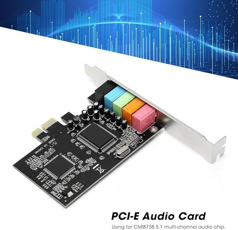 بطاقة صوت، بطاقة صوت PCI Express ذات 6 قنوات مع شريحة CMI8738 5.1، لأنظمة الكمبيوتر 7 Vista 32 64 بت in Kuwait