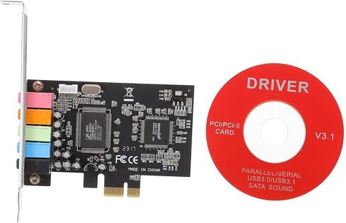 DOITOOL Pcie Internal Sound Card Surround Sound Audio Card with Low Profile Bracket Digital Interfaces Compatible with Xp Vista Desktop Random Color in Saudi Arabia