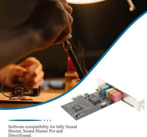 DOITOOL Pcie Internal Sound Card Surround Sound Audio Card with Low Profile Bracket Digital Interfaces Compatible with Xp Vista Desktop Random Color in Saudi Arabia