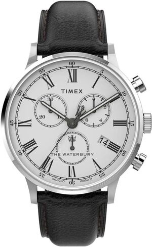 Timex Men's Waterbury Chronograph 41mm Watch - Black Bracelet Black Dial Stainless Steel Case in Saudi Arabia