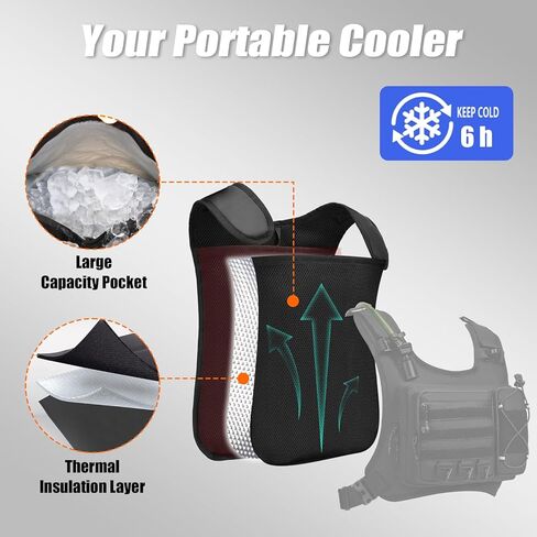 Running Vest with 2L Leakproof Water Bladder, Chest Pack for Hunting with Insulated Compartment for Men & Women Running, Cycling, Camping, Hiking, Skiing in Saudi Arabia