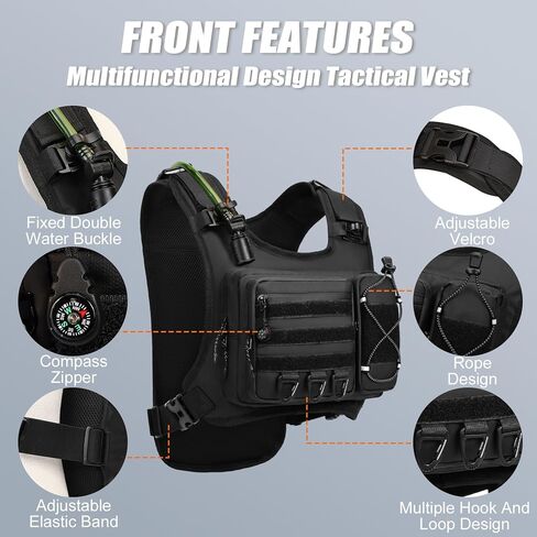 Running Vest with 2L Leakproof Water Bladder, Chest Pack for Hunting with Insulated Compartment for Men & Women Running, Cycling, Camping, Hiking, Skiing in Saudi Arabia