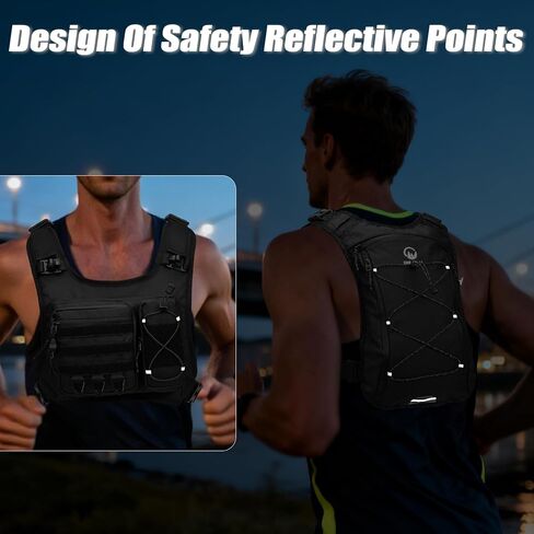 Running Vest with 2L Leakproof Water Bladder, Chest Pack for Hunting with Insulated Compartment for Men & Women Running, Cycling, Camping, Hiking, Skiing in Saudi Arabia